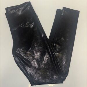 Zella Women's Pants Sz Sm Black Pant Legging  Career Faux Leather Active Gym Run